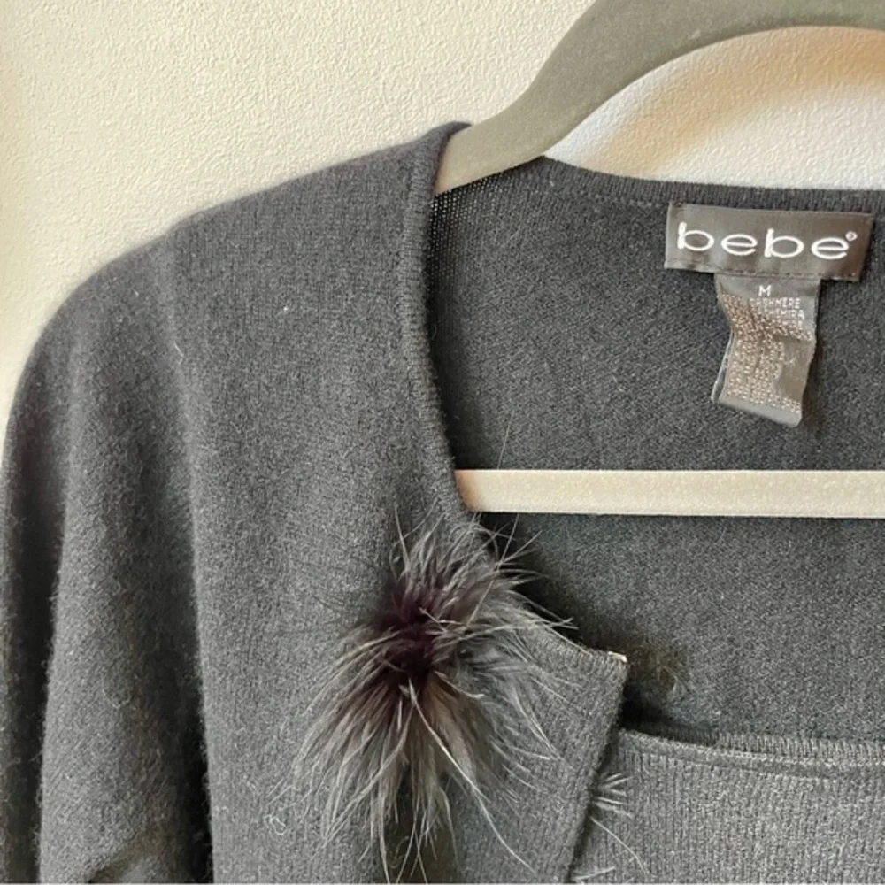 NEW BEBE Tank & Cardigan Set‎ w/ Little Feather Poofs